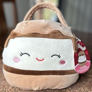 Squishmallows Carmelita 2024 Valentines Day Pail Bucket 7" Stuffed Plush NWT